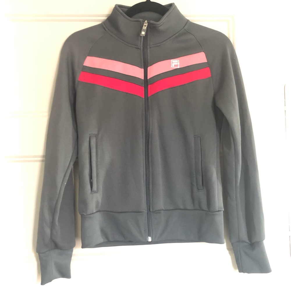 Fila: like-new grey and pink jacket